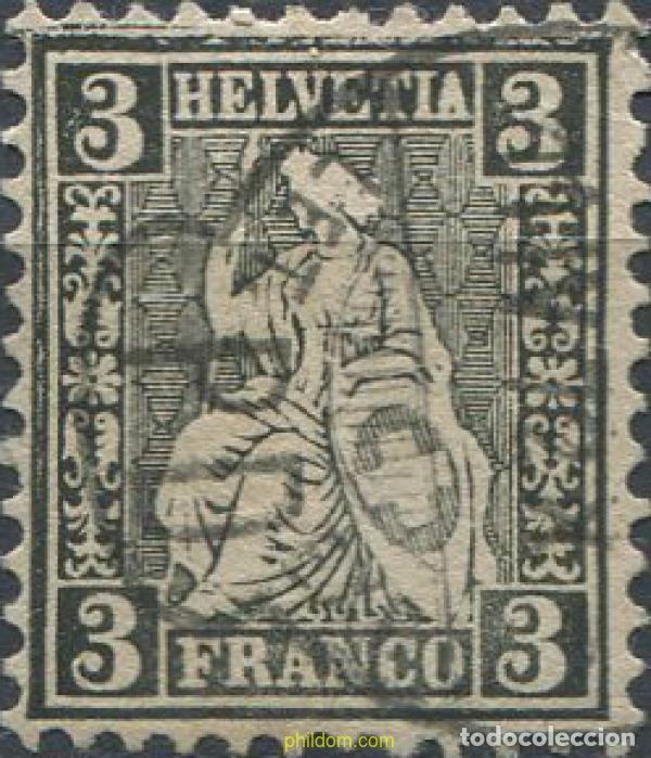 Briefmarken: 668792 USED SUIZA 1862 SITTING HELVETIA
