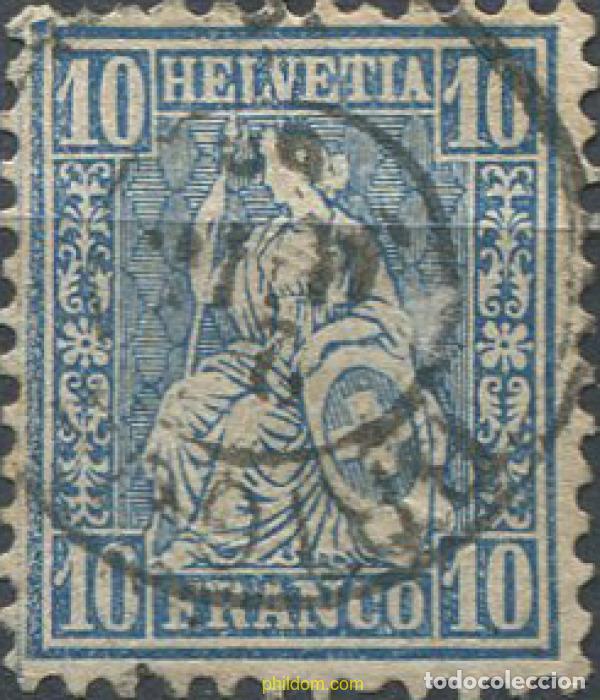 Briefmarken: 668793 USED SUIZA 1862 SITTING HELVETIA
