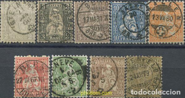 Sellos: 668844 USED SUIZA 1862 SITTING HELVETIA