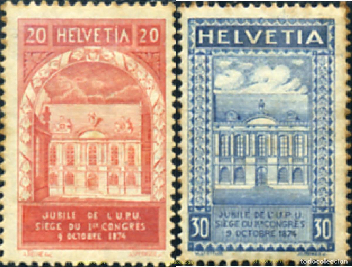 Sellos: 364577 MNH SUIZA 1924 50 ANIVERSARIO DE LA UNION POSTAL UNIVERSAL
