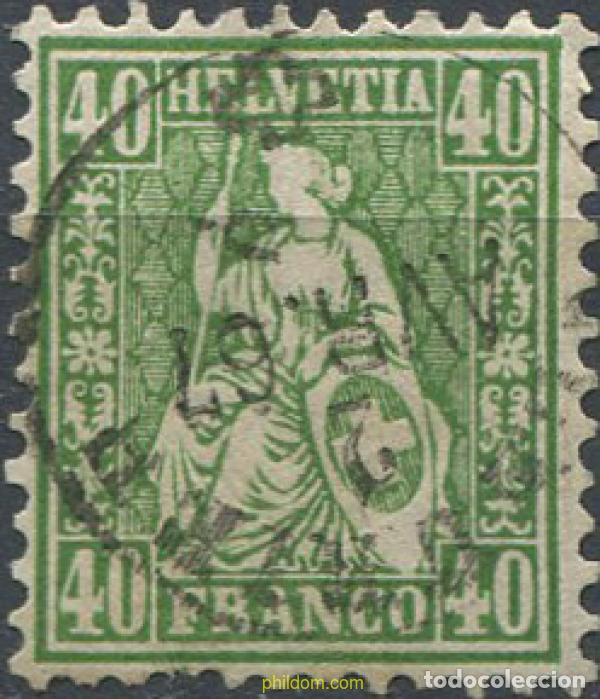 Sellos: 668868 USED SUIZA 1862 SITTING HELVETIA