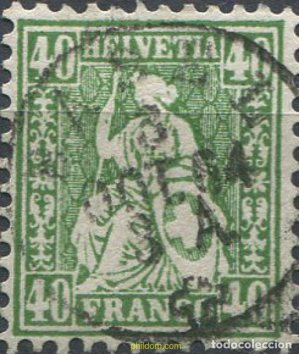 Sellos: 668878 USED SUIZA 1862 SITTING HELVETIA