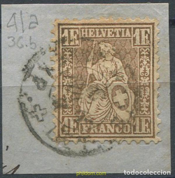 Sellos: 668884 USED SUIZA 1862 SITTING HELVETIA