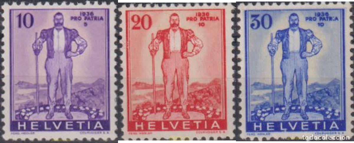 Sellos: 127621 MNH SUIZA 1936 PRO DEFENSA NACIONAL