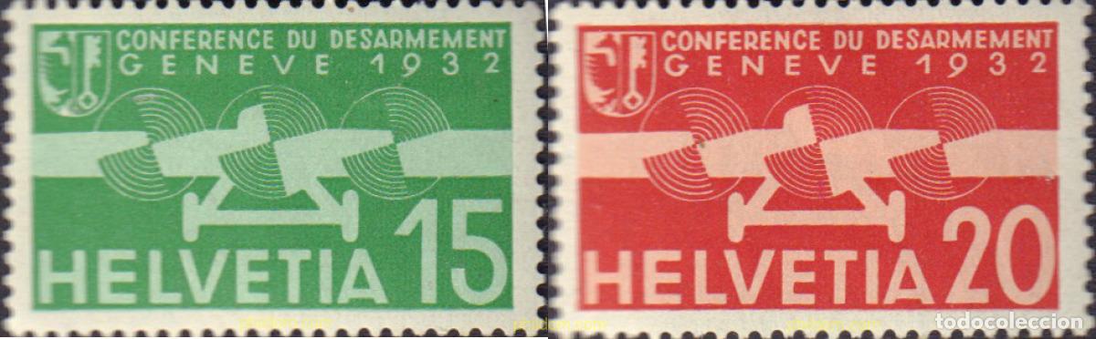 Sellos: 620192 HINGED SUIZA 1932 CONFERENCIA DE DESARME EN GINEBRA