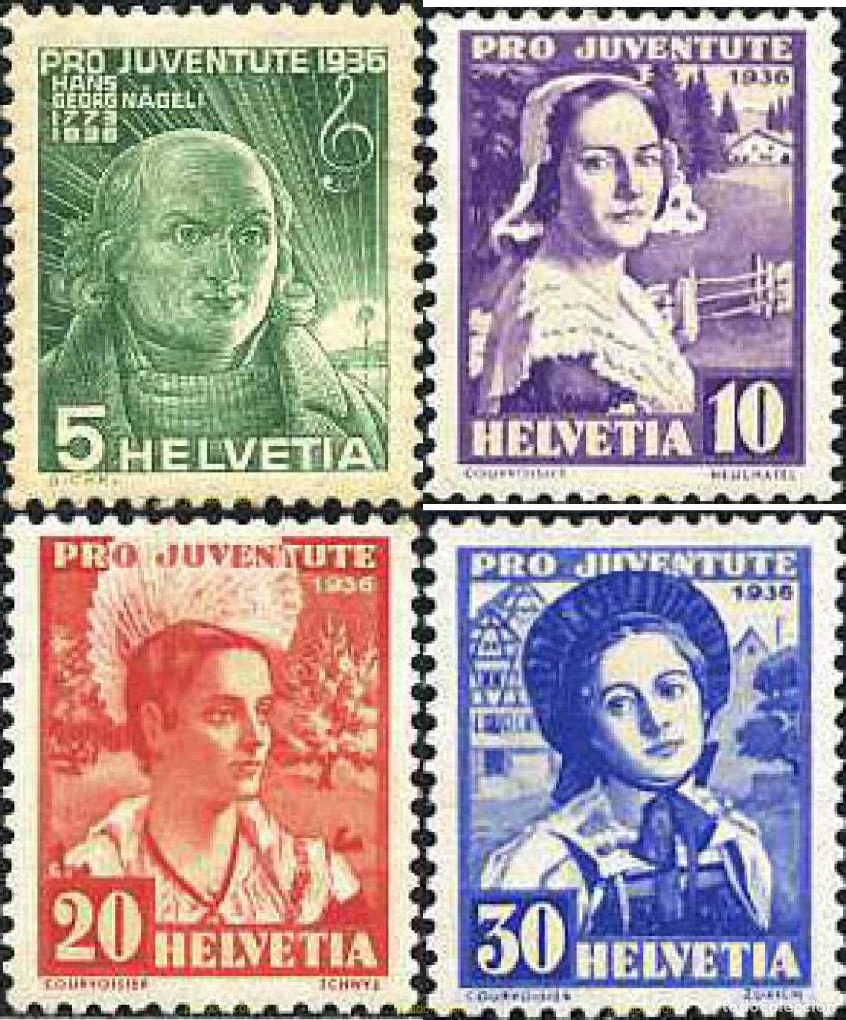 Sellos: 127631 MNH SUIZA 1936 PRO JUVENTUD
