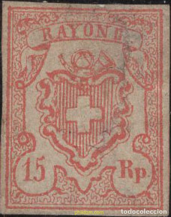 Sellos: 642263 USED SUIZA 1852 ESCUDO DE SUIZA