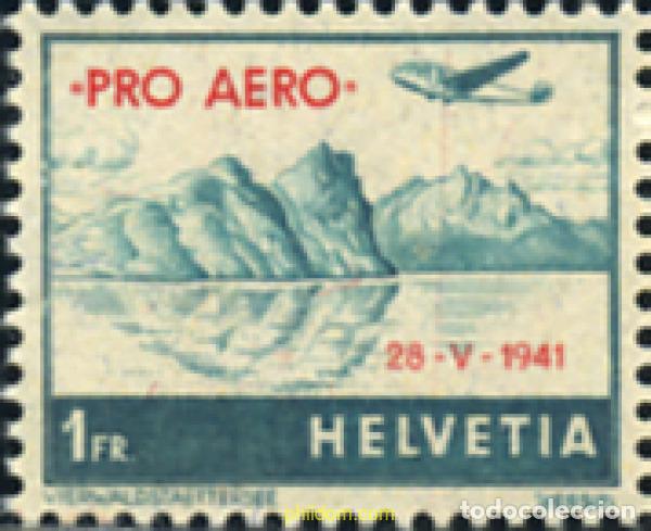 Sellos: 127794 MNH SUIZA 1941 VUELO DE UNTERWALD-LE-BAS A PAYERNE (VAUD)