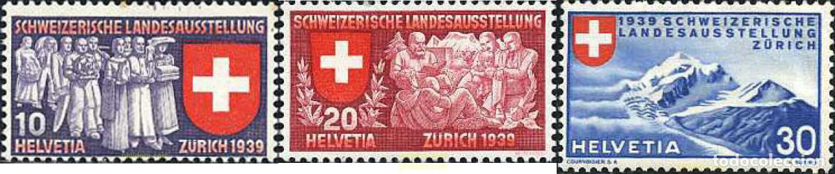 Sellos: 239498 HINGED SUIZA 1939 EXPOSICION NACIONAL DE ZURICH