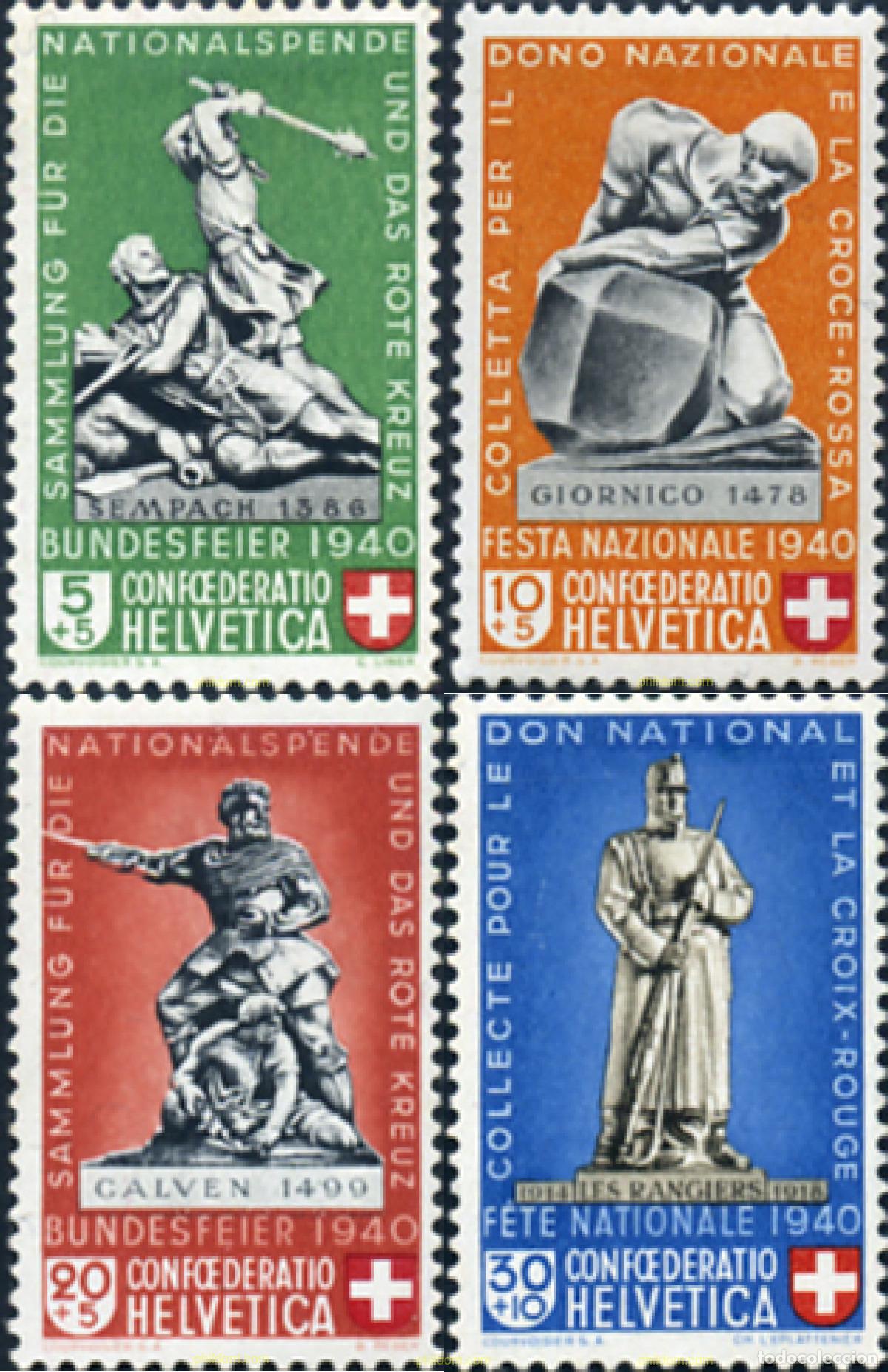 Sellos: 127743 HINGED SUIZA 1940 PRO PATRIA. MONUMENTOS