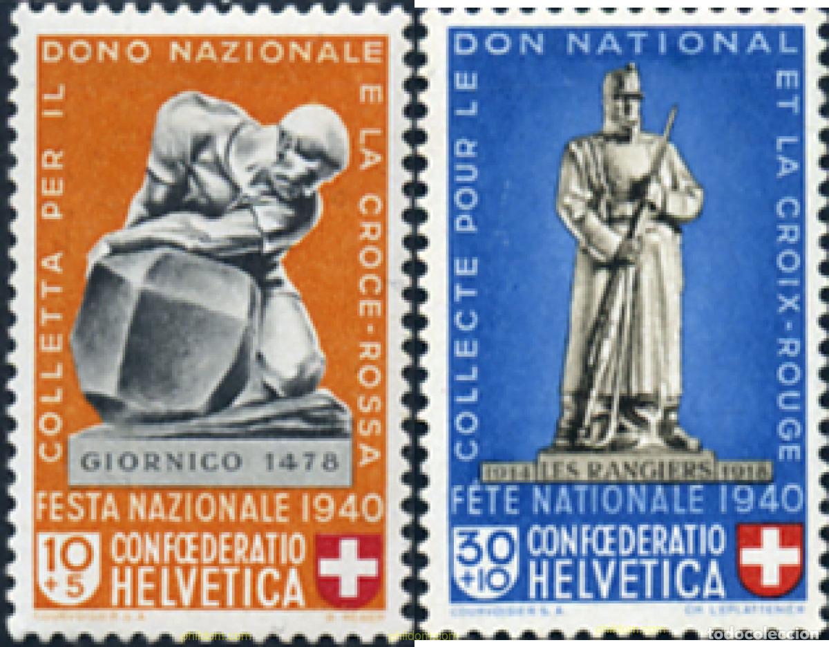 Sellos: 624456 MNH SUIZA 1940 PRO PATRIA. MONUMENTOS