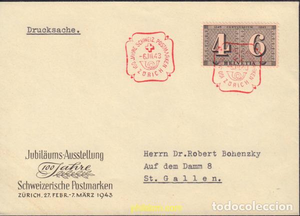 Sellos: 577397 MNH SUIZA 1943 CENTENARIO DEL PRIMER SELLO DE ZURICH