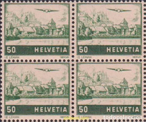 Sellos: 620195 MNH SUIZA 1941 PAISAJES Y AVIONES