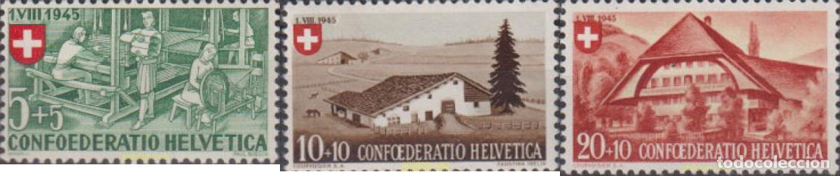 Sellos: 620200 MNH SUIZA 1945 FIESTA NACIONAL