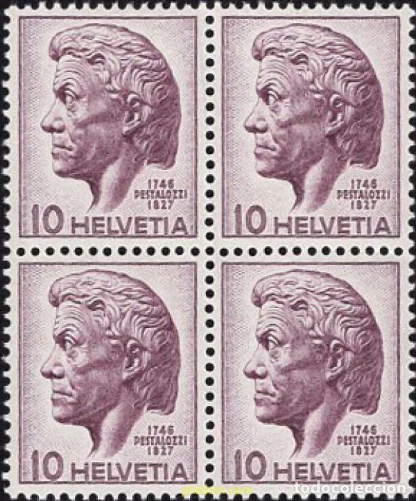 Sellos: 666300 MNH SUIZA 1946 BICENTENARIO DEL NACIMIENTO DEL EDUCADOR HENRI PESTALOZZI