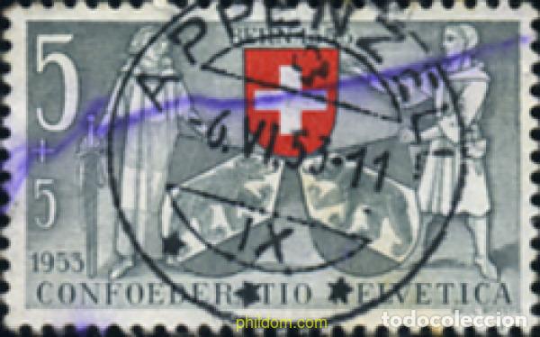 Sellos: 356145 USED SUIZA 1953 PRO PATRIA