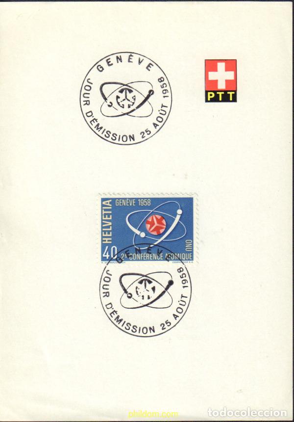 Sellos: 441418 MNH SUIZA 1958 2 CONFERENCIA SOBRE LA ENERGIA ATOMICA, EN GINEBRA
