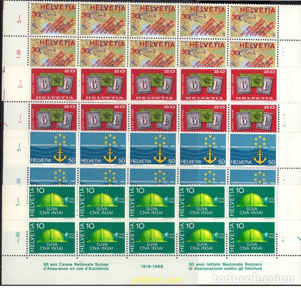 Stamps: 666640 MNH SUIZA 1968 ANIVERSARIOS