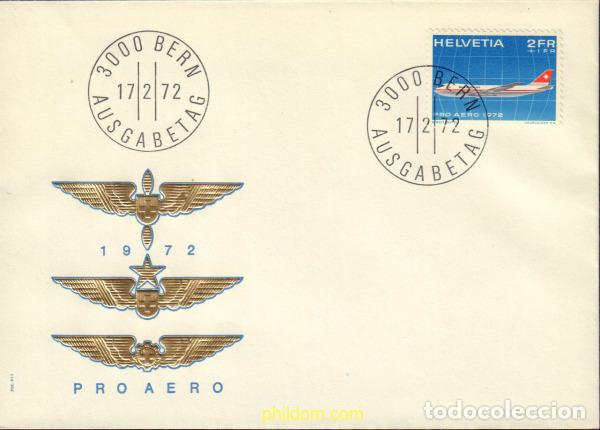Stamps: 546460 MNH SUIZA 1972 25 ANIVERSARIO DEL TRAFICO AEREO DEL ATLANTICO-NORTE Y CINCUENTENARIO DEL TRA