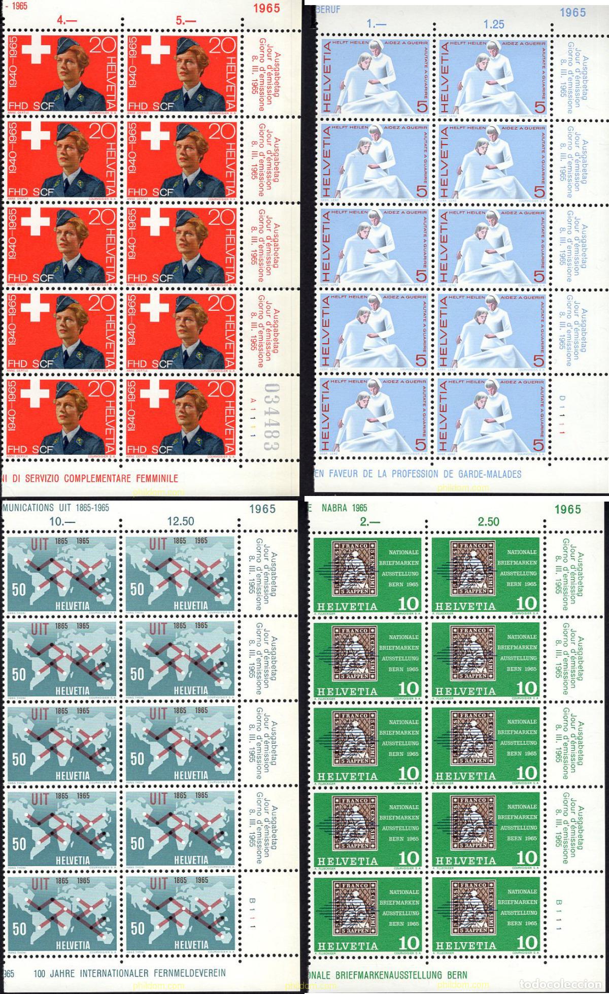 Stamps: 666306 MNH SUIZA 1965 SERIE DE PROPAGANDA