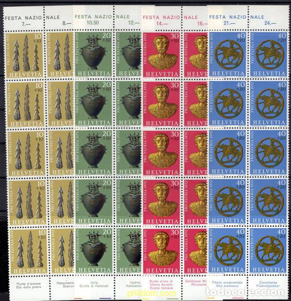 Stamps: 667291 MNH SUIZA 1972 PRO PATRIA. TESOROS ARQUELOGICOS