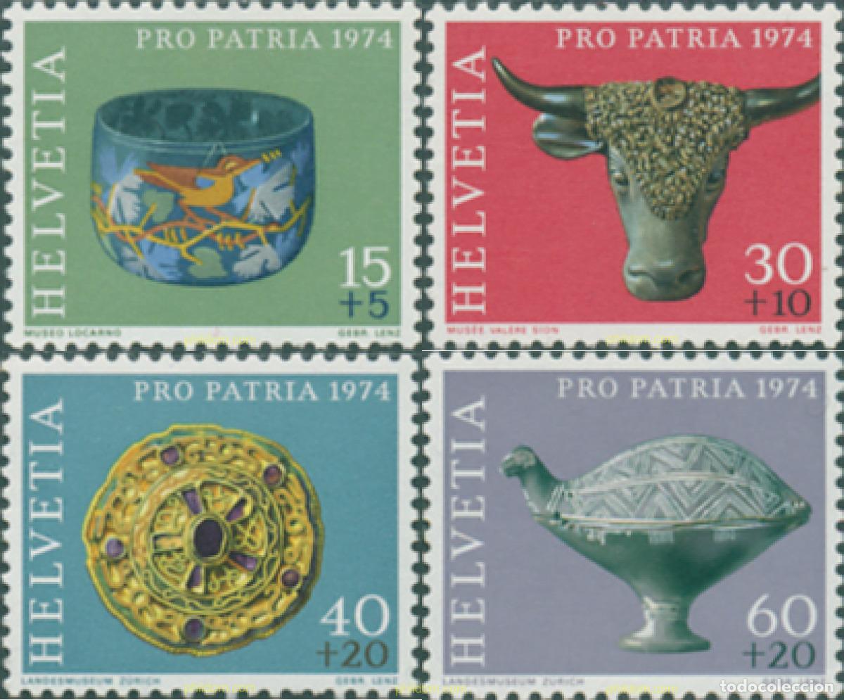 Stamps: 128340 MNH SUIZA 1974 PRO PATRIA. TESOROS ARQUELOGICOS