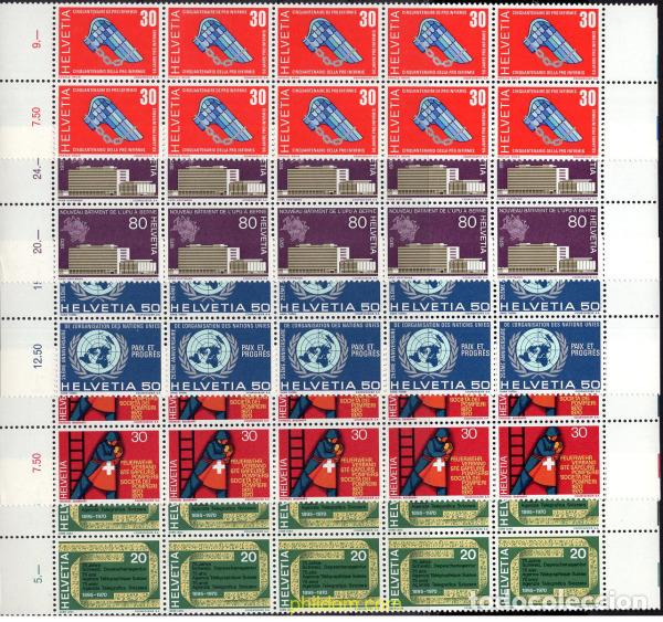 Stamps: 667024 MNH SUIZA 1970 SERIE DE PROPAGANDA