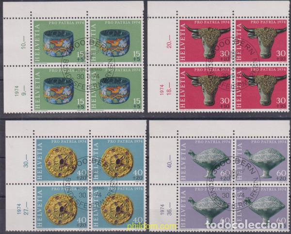 Stamps: 616167 USED SUIZA 1974 PRO PATRIA. TESOROS ARQUELOGICOS