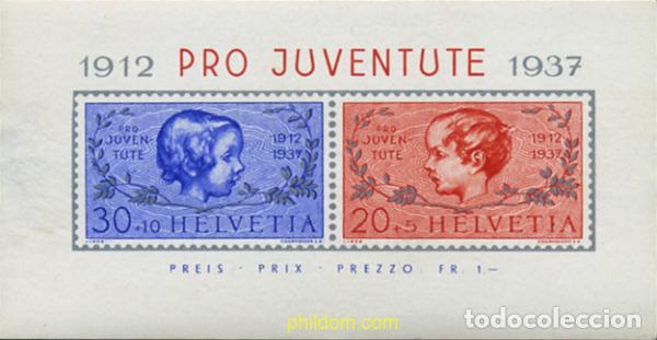 Sellos: 571382 HINGED SUIZA 1937 PRO JUVENTUD