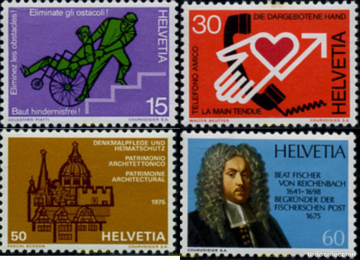 Sellos: 128387 MNH SUIZA 1975 SERIE DE PROPAGANDA