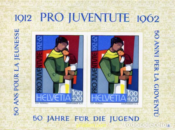 Sellos: 128573 MNH SUIZA 1962 50 ANIVERSARIO DE LA INSTITUCION &rdquo;PRO JUVENTUD&rdquo;