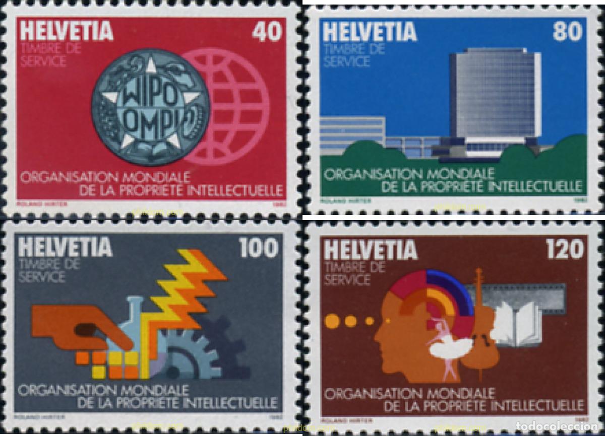Sellos: 128956 MNH SUIZA. Organizaci&oacute;n Mundial de la Propiedad Intelectual 1982 ORGANIZACION MUNDIAL DE LA