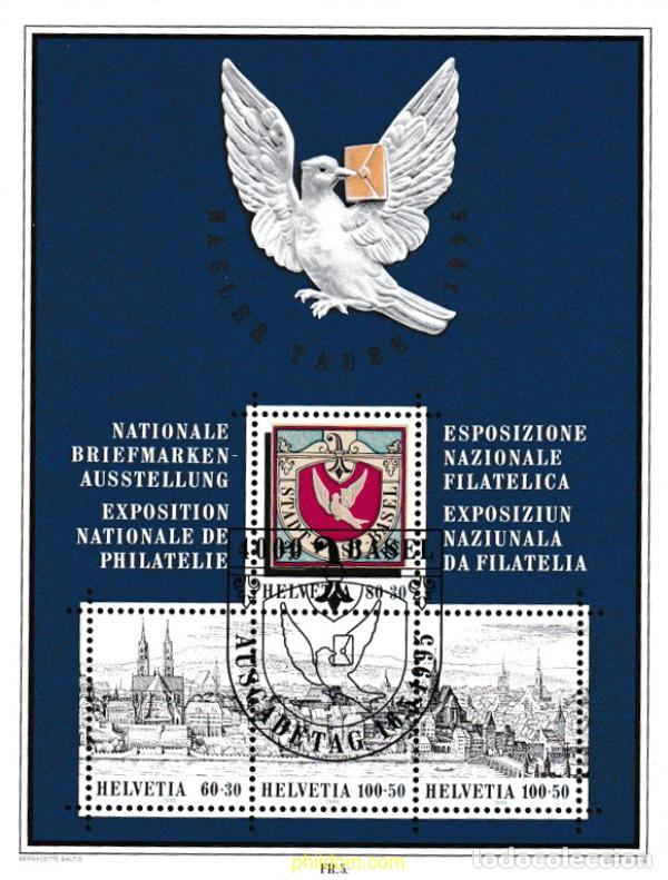 Sellos: 602980 USED SUIZA 1995 BASLER TAUBE 95. EXPOSICION FILATELICA NACIONAL