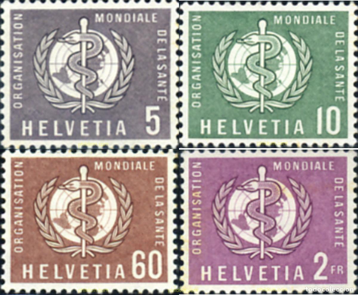 Sellos: 626385 HINGED SUIZA. Organizazi&oacute;n Mundial de la Salud 1957 ORGANIZACION MUNDIAL DE LA SALUD