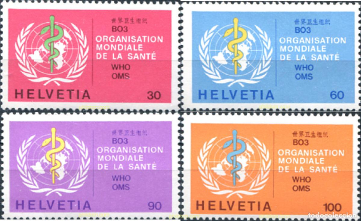 Sellos: 129002 MNH SUIZA. Organizazi&oacute;n Mundial de la Salud 1975 ORGANIZACION MUNDIAL DE LA SALUD