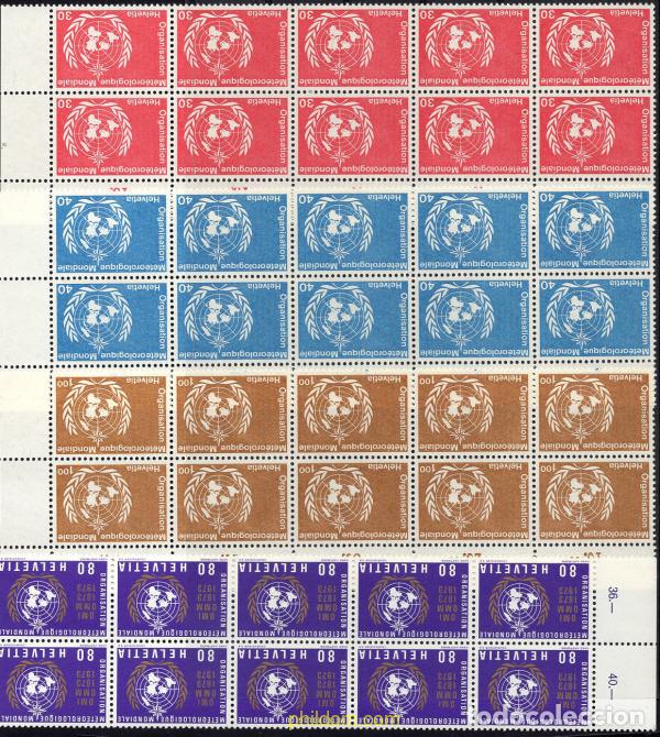 Sellos: 666193 MNH SUIZA. Organizaci&oacute;n Mundial de Meteorolog&iacute;a 1973 CENTENARIO DE LA ORGANIZACION METEORO