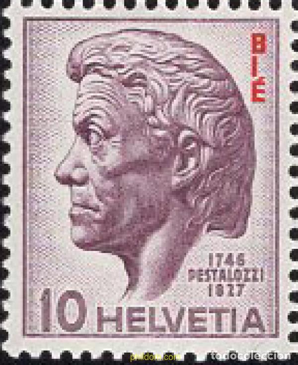 Sellos: 129111 MNH SUIZA. Oficina Internacional de la Educaci&oacute;n 1946 BICENTENARIO DEL NACIMIENTO DEL EDUCA