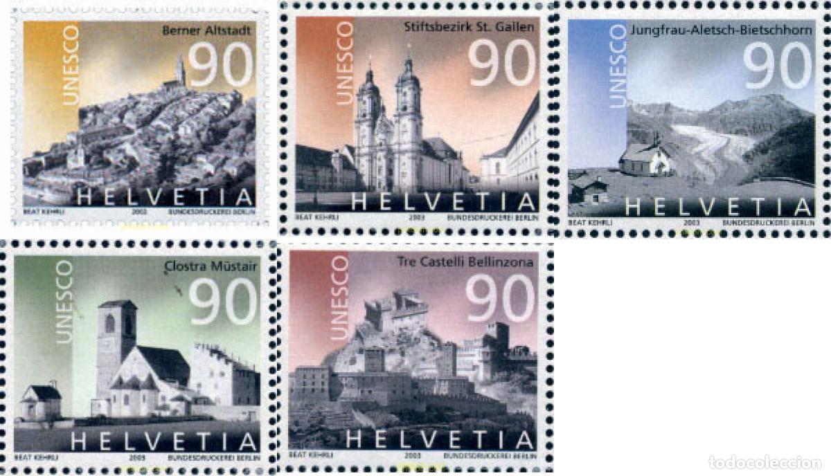 Sellos: 133223 MNH SUIZA 2003 PATRIMONIO MUNDIAL DE LA UNESCO