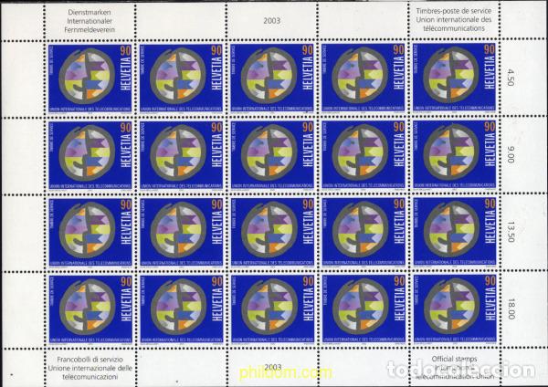 Sellos: 135099 MNH SUIZA. Uni&oacute;n Internacional de Telecomunicaciones 2003 UNION INTERNACIONAL DE TELECOMUNI