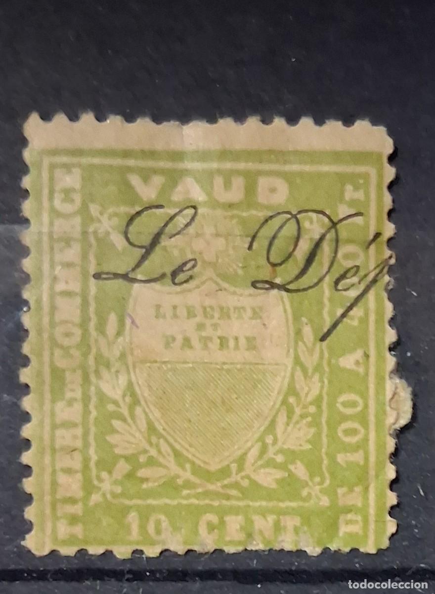 Sellos: SUIZA, CANT&Oacute;N DE VAUD, TIMBRE FISCAL DE 100 A 400. ENTRE 1860/1870.