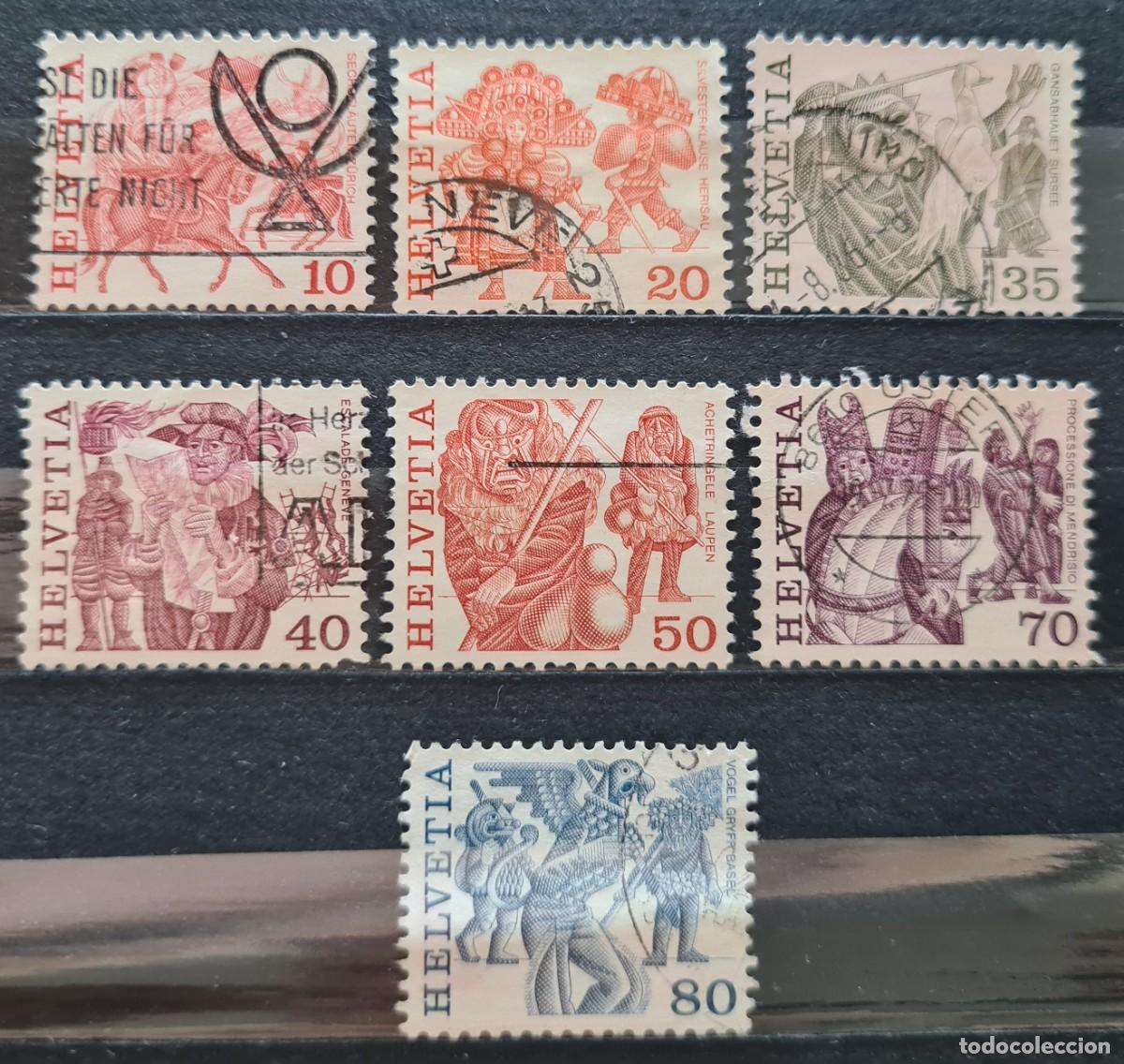 Selos: Serie de sellos usados de Suiza 1977