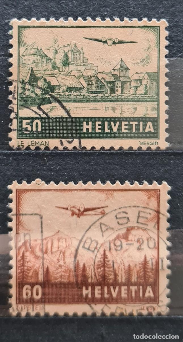 Briefmarken: Serie de sellos a&eacute;reos usados de Suiza 1941