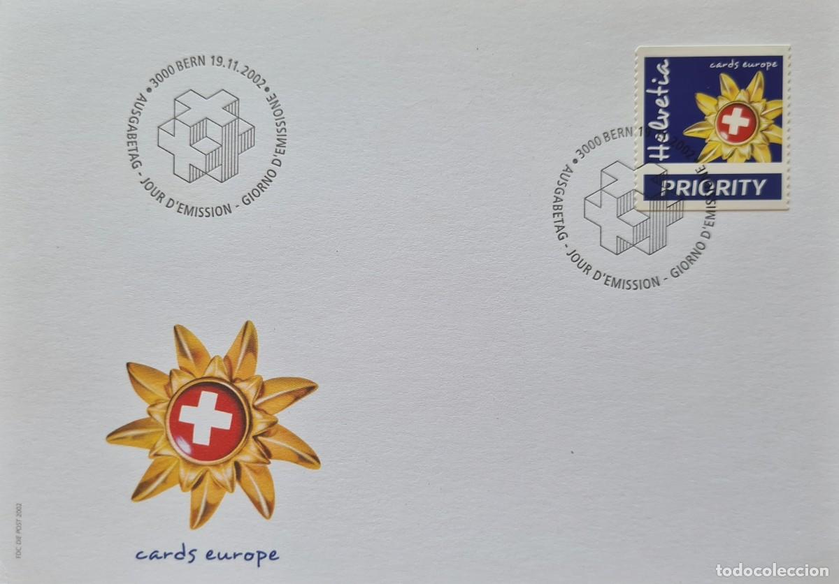 Selos: Dos sobres de correo prioritario, Suiza 2002