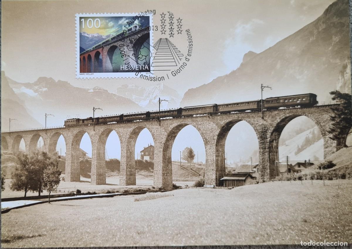 Briefmarken: Tarjeta m&aacute;xima de Suiza 2013: tren