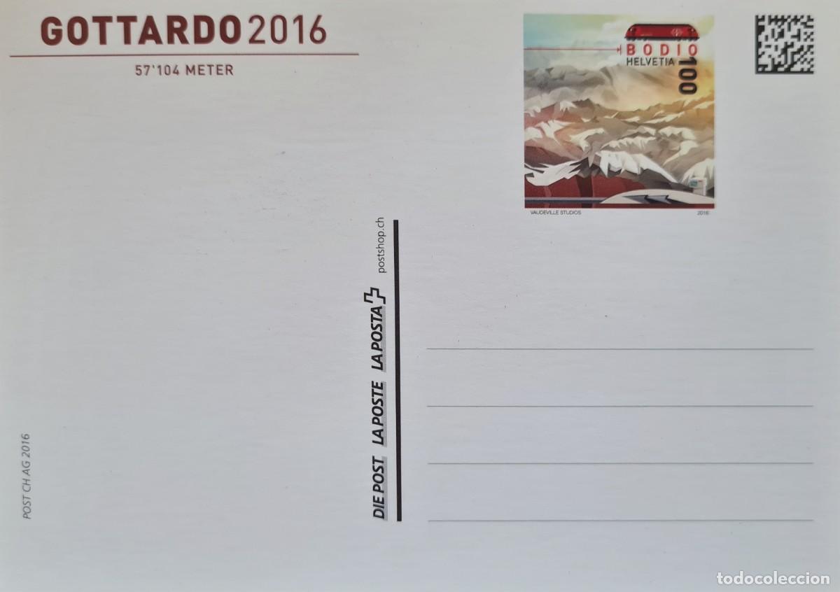 Sellos: Dos postales prefranqueadas Suiza 2016: Gottardo