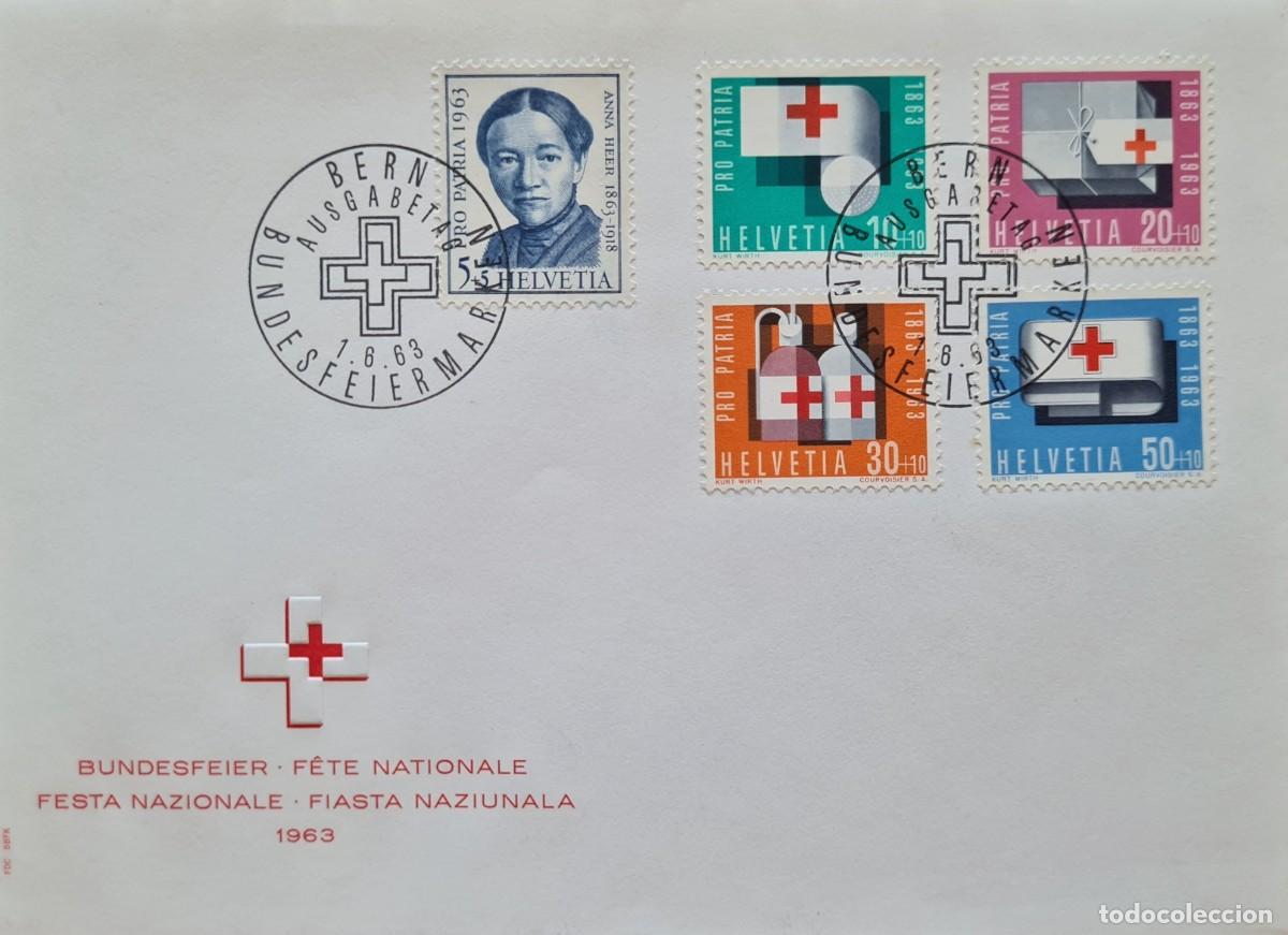 Sellos: Sobre del primer d&iacute;a, Suiza 1963: Fiesta nacional pro-patria