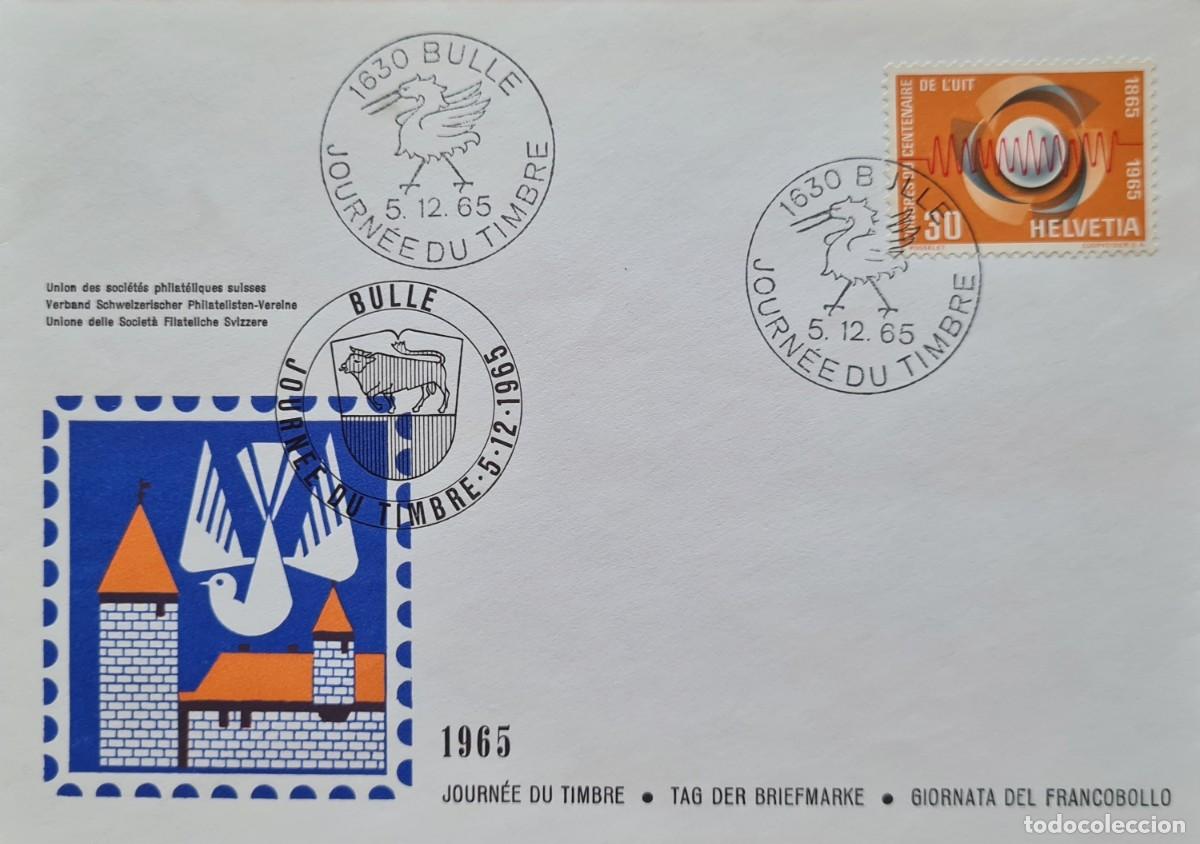 Briefmarken: Sobre del primer d&iacute;a, Suiza 1965: d&iacute;a del sello