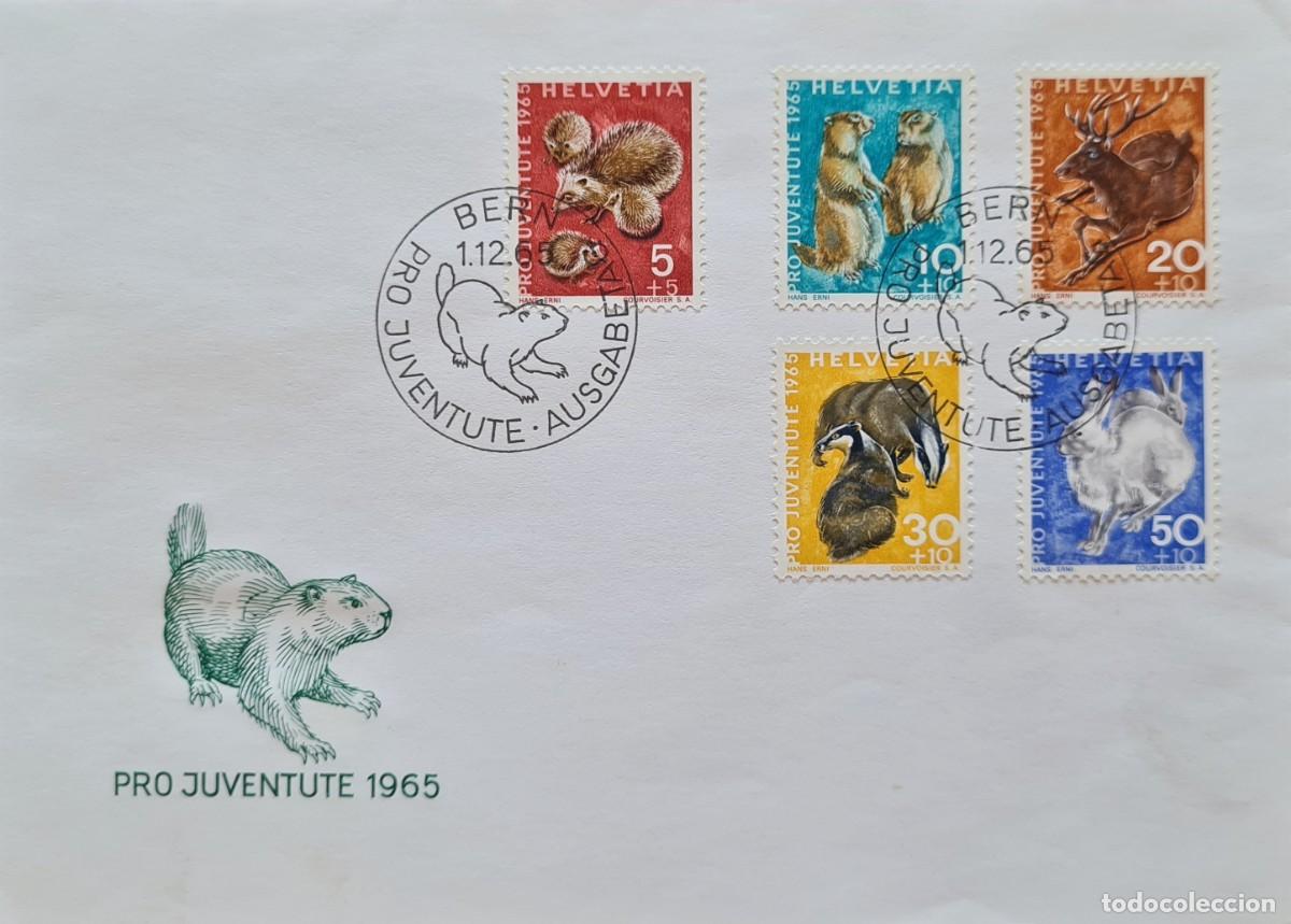 Briefmarken: Sobre del primer d&iacute;a, Suiza 1965: pro-juventud