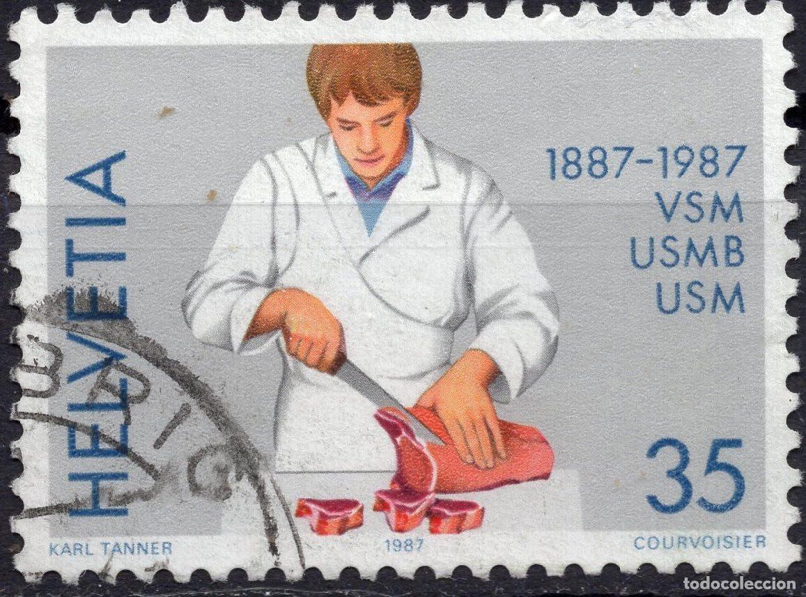 Sellos: SUIZA 1987 STAMP MICHEL CH 1351