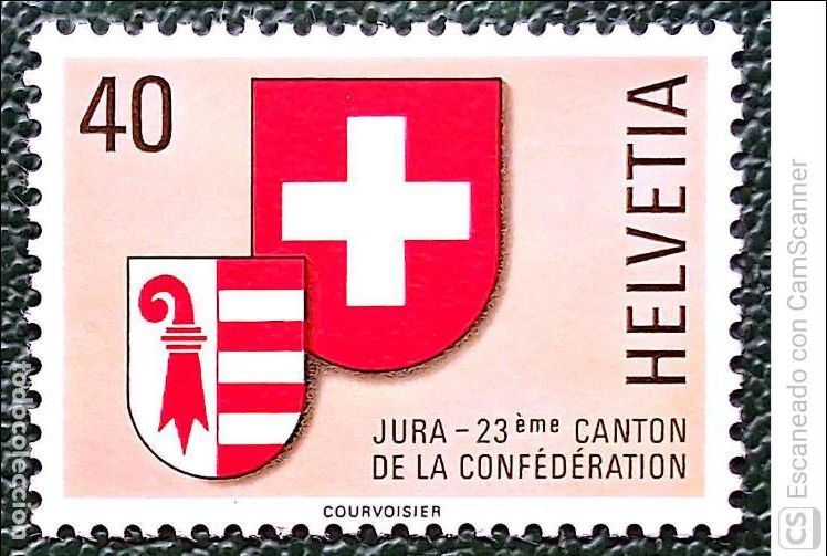 Sellos: Suiza. 1071 Jura. Escudo de armas del 23 Cant&oacute;n de la Confederaci&oacute;n. 1978. Sellos nuevos y numeraci&oacute;